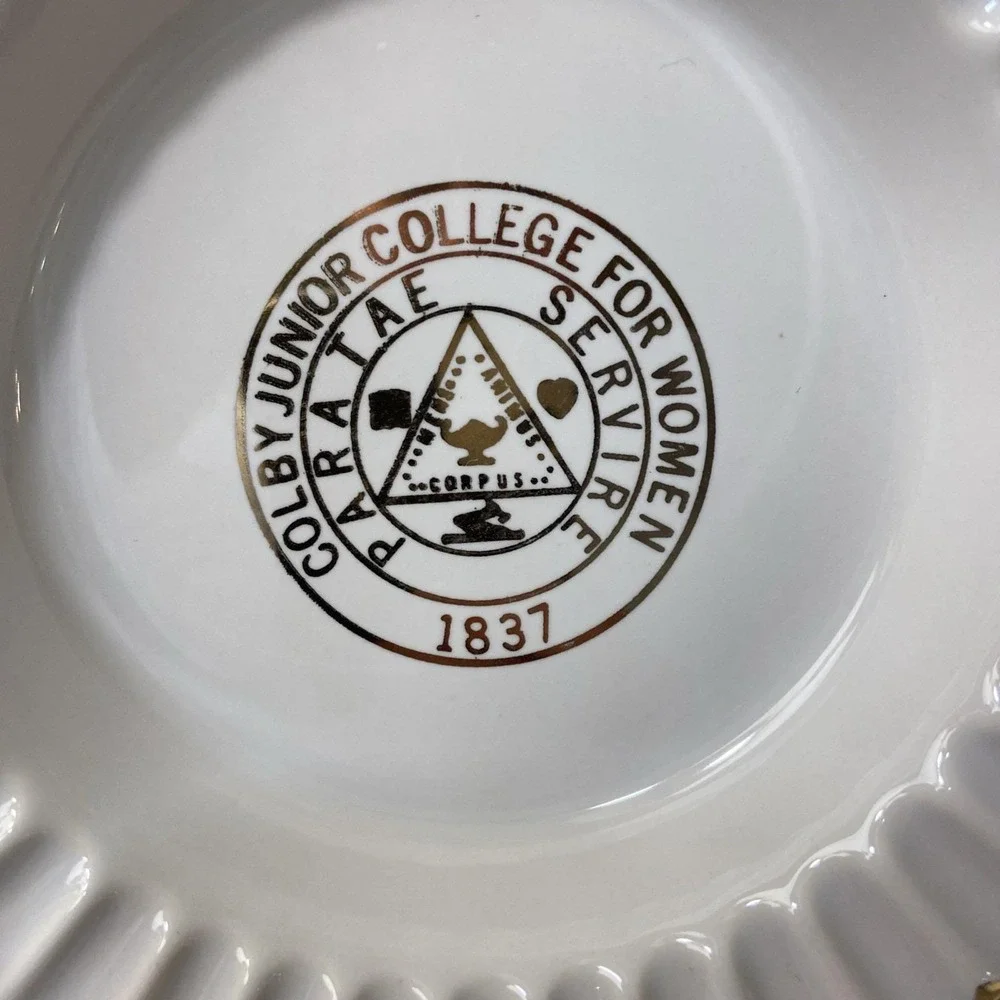 Vintage WC Bunting Co Ashtray - Colby Junior College For Women New London, NH